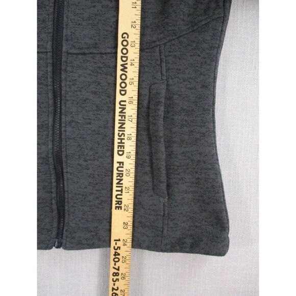 The North Face Womens Full-Zip Heathered Fleece Jacket Size - M Gray Polyester - Picture 5 of 8